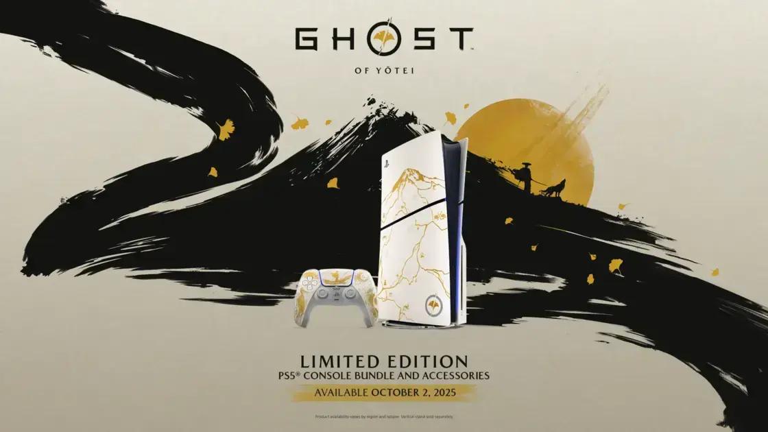 3 Detalhes Imperdíveis do Console PS5 Ghost of Yōtei Edição Limitada