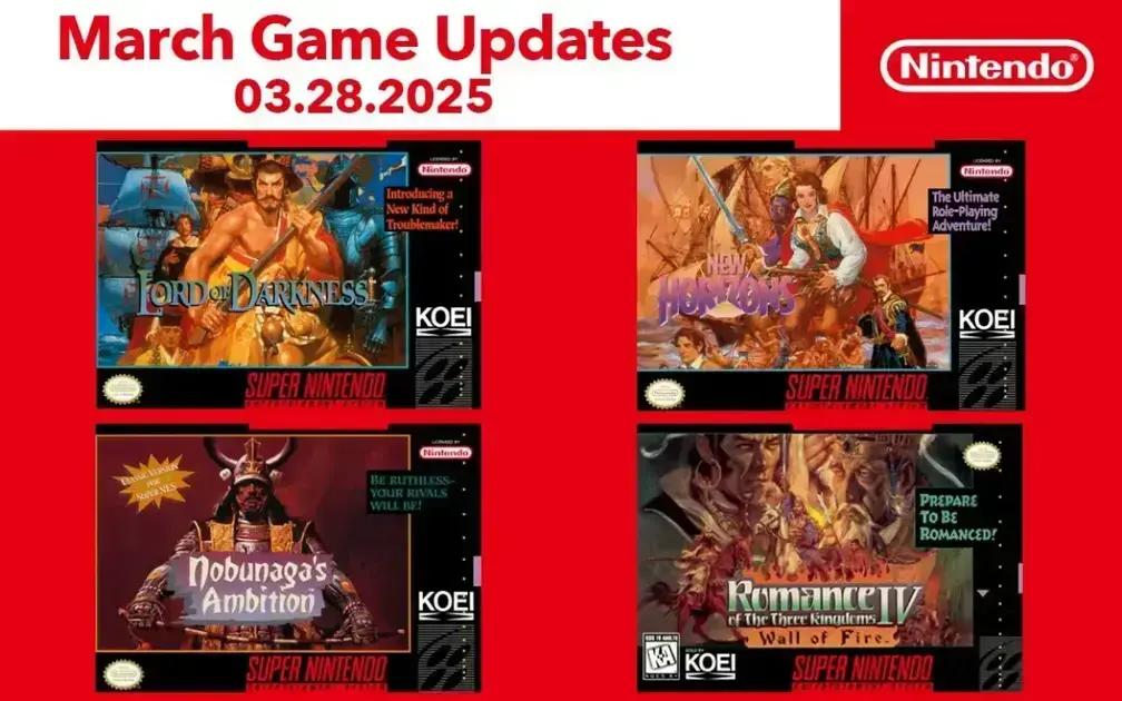 4 Novos Jogos SNES Chegam ao Nintendo Switch Online