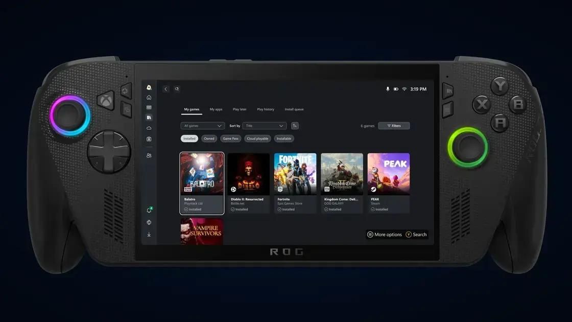 A nova biblioteca de jogos da Xbox no Windows e portáteis