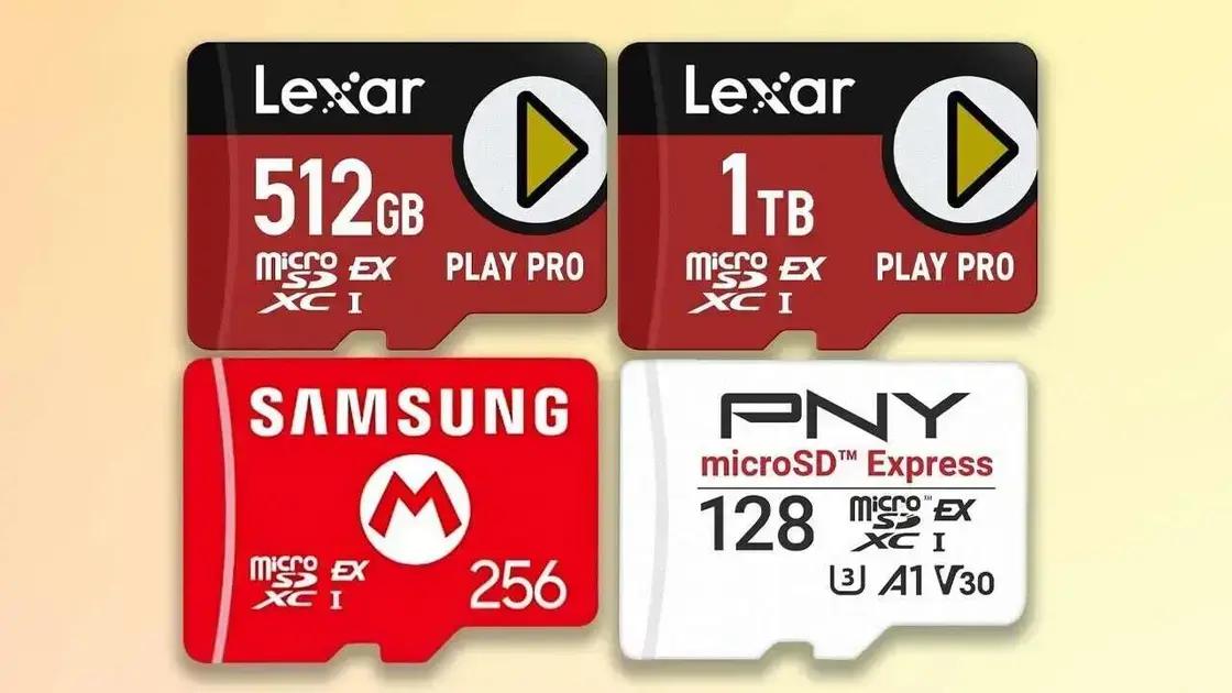 As melhores promoções de microSD Express para Nintendo Switch 2