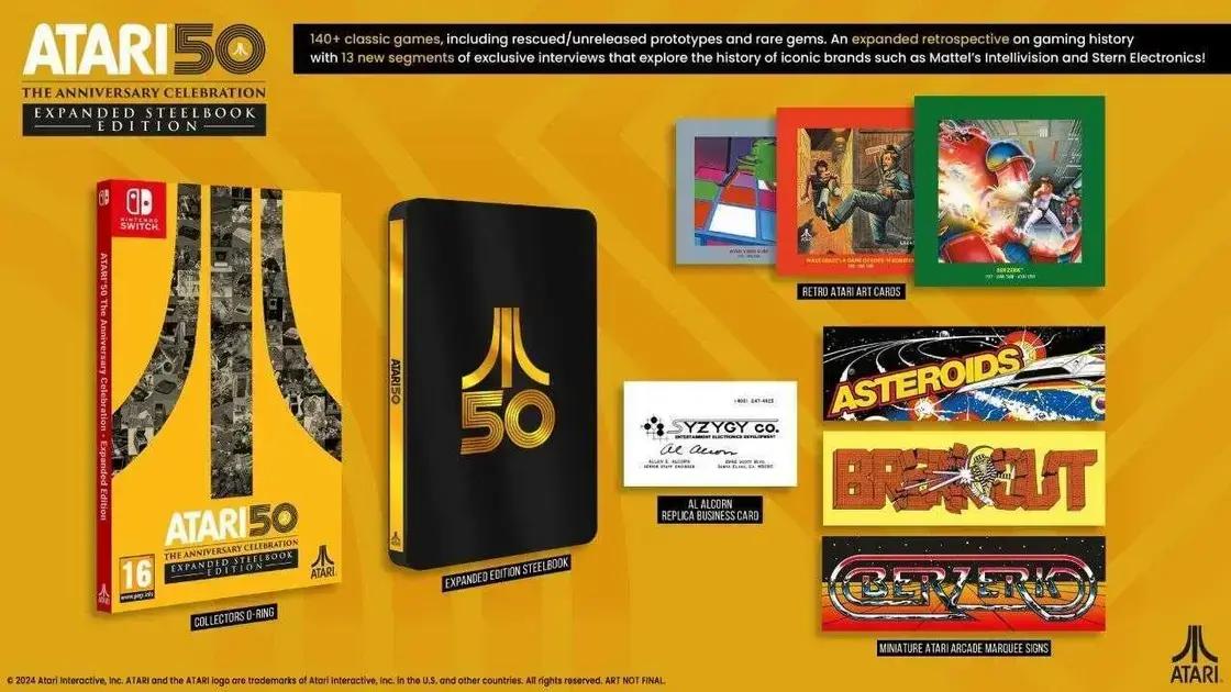 Atari 50 Steelbook Edition para Switch: Primeiro Desconto Imperdível