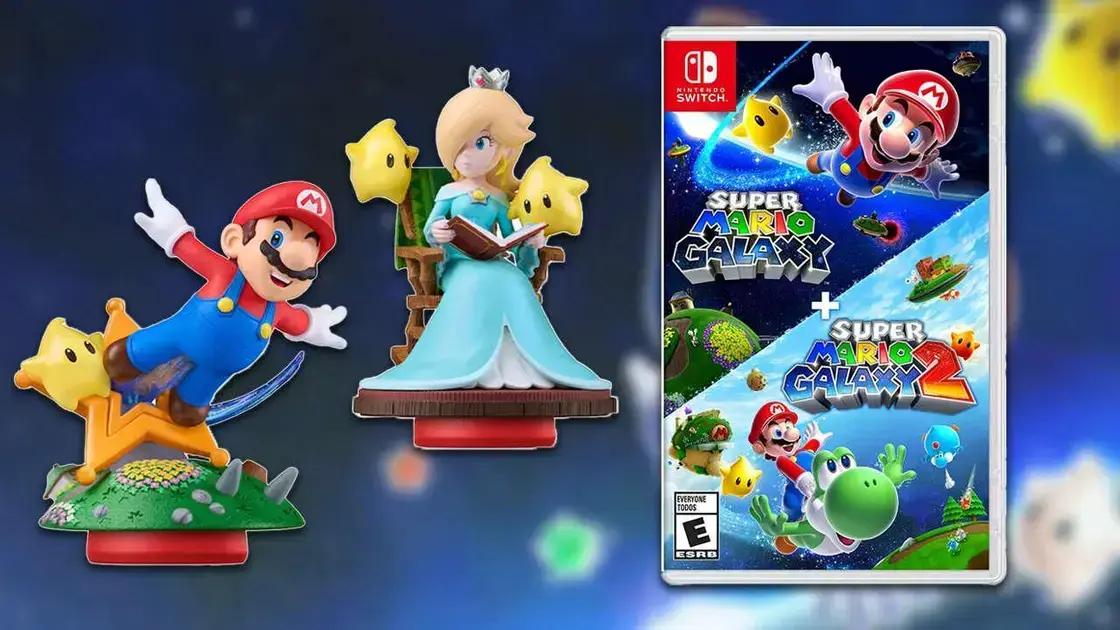 Coleção Sunset de Super Mario Galaxy chega com suporte para Switch 2 em 4K