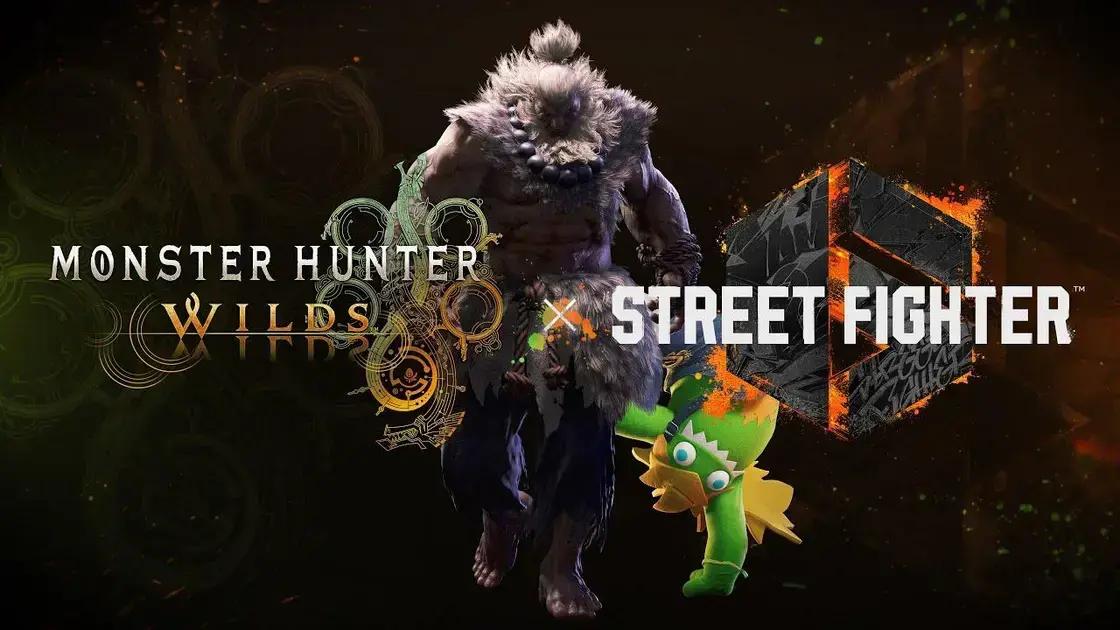 Crossover de Monster Hunter Wilds com Street Fighter 6