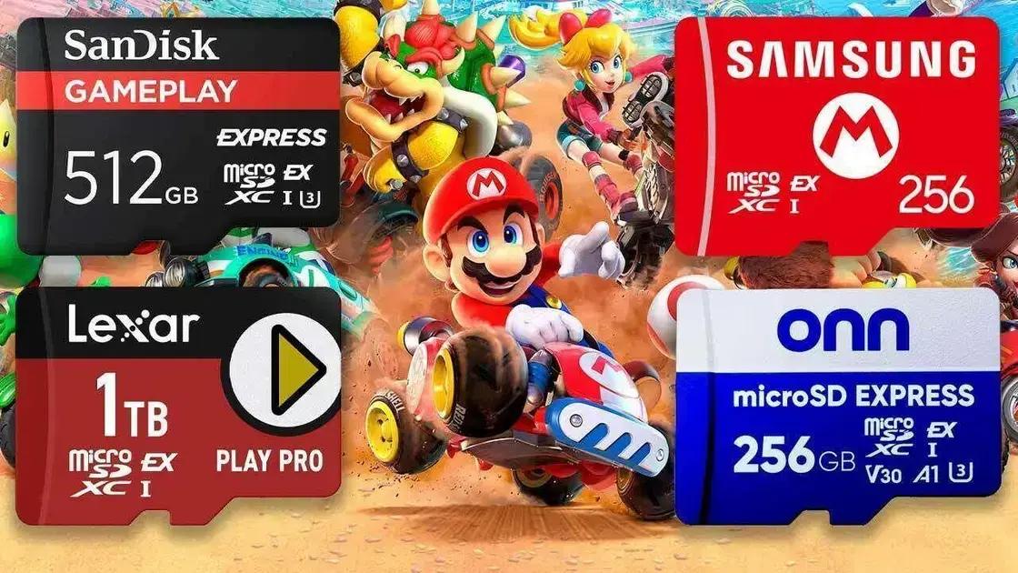 Descubra as melhores opções de microSD para o Nintendo Switch 2