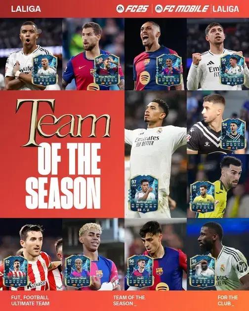 EA Sports FC 25: Raphinha e Vini Dominam TOTS do Espanhol