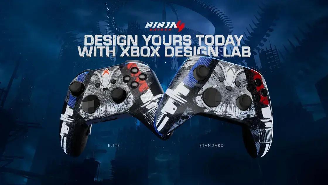 Explore a nova era com os controles do Xbox Design Lab para Ninja Gaiden 4