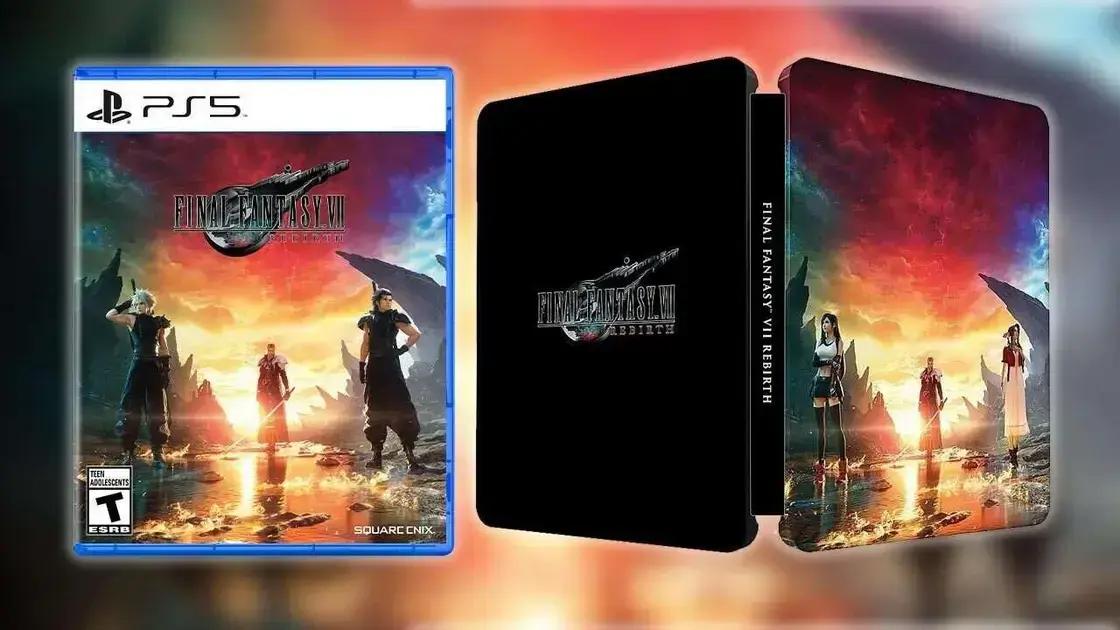 Final Fantasy 7 Rebirth: Steelbook Case por Apenas $38