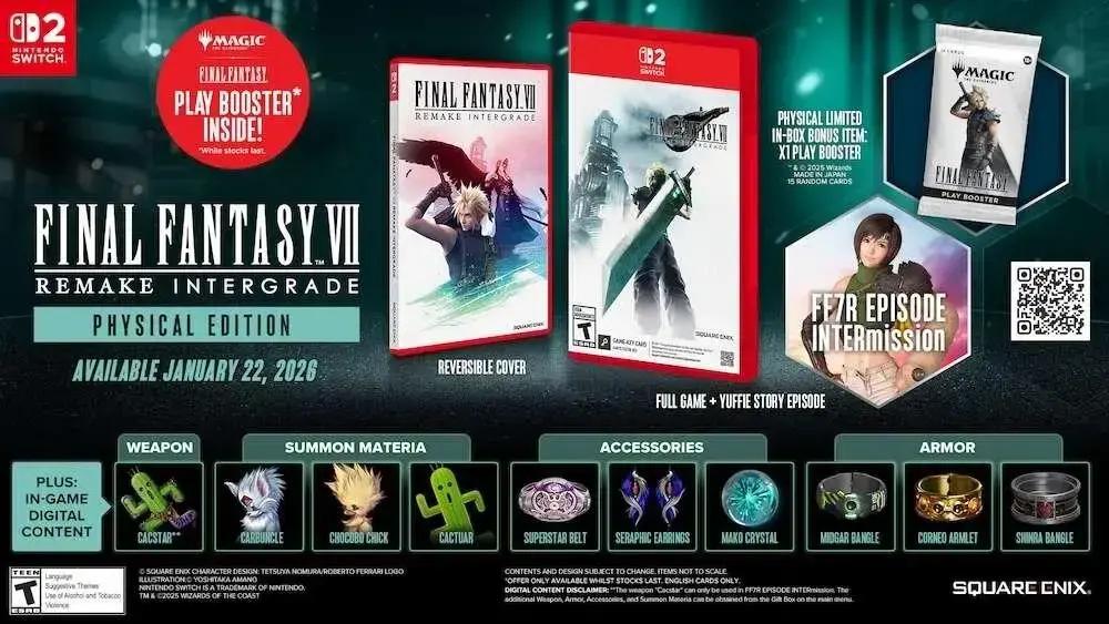 Final Fantasy 7 Remake Intergrade para Nintendo Switch 2 disponível para pré-venda