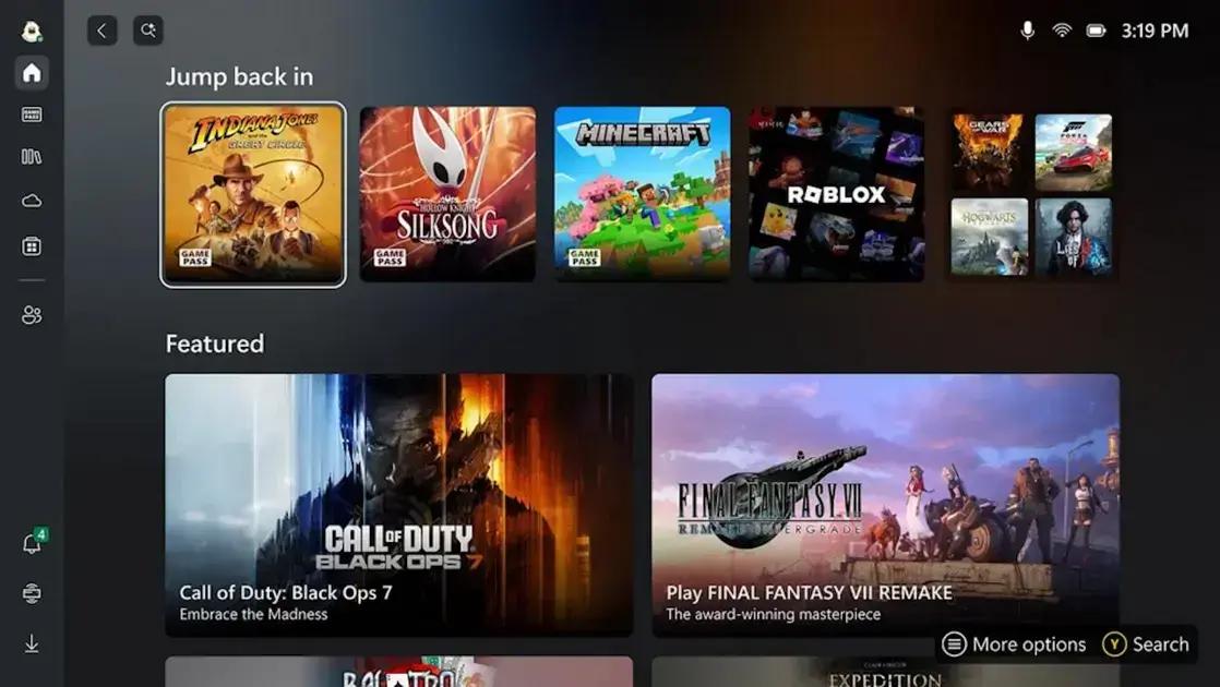 Modo Xbox Full Screen Experience disponível no Windows 11 Preview