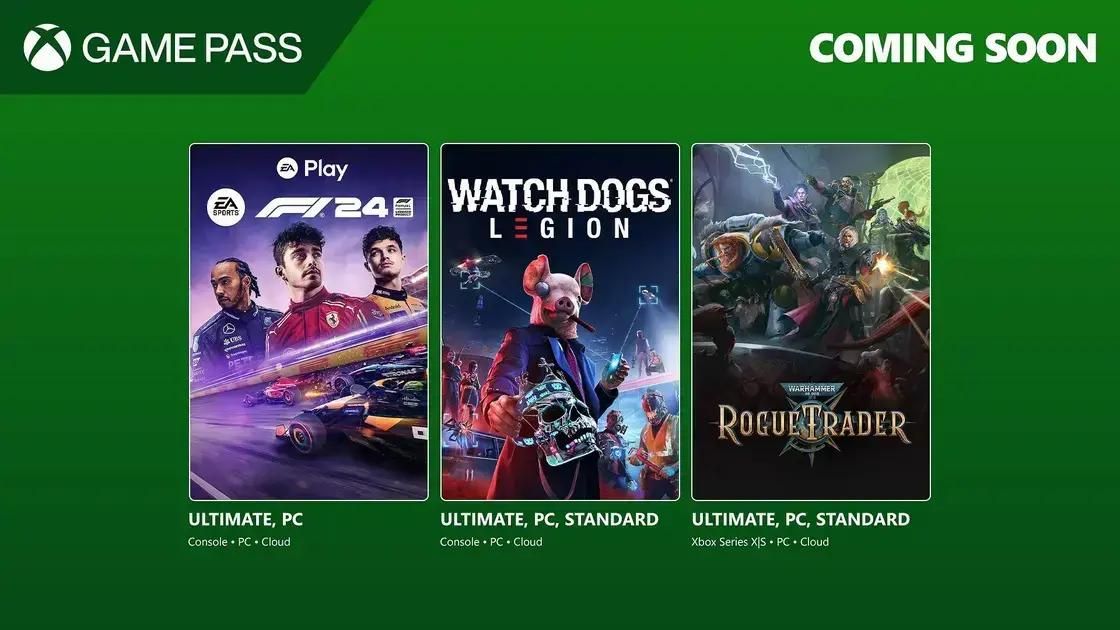 Novidades do Xbox Game Pass: Watch Dogs, F1 24 e mais!