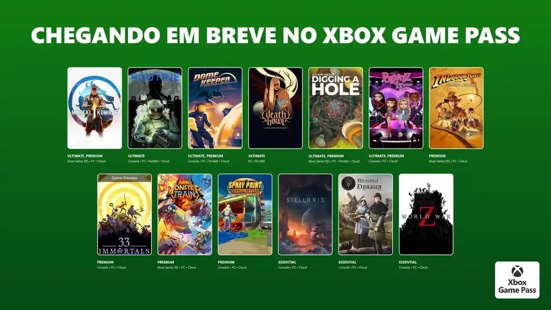 Novos jogos no Xbox Game Pass para dezembro de 2025