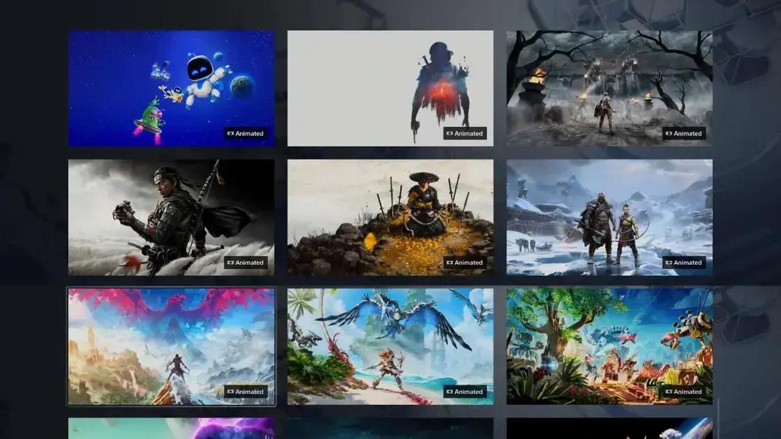 Novos Wallpapers Animados para o Hub de Boas-Vindas do PS5