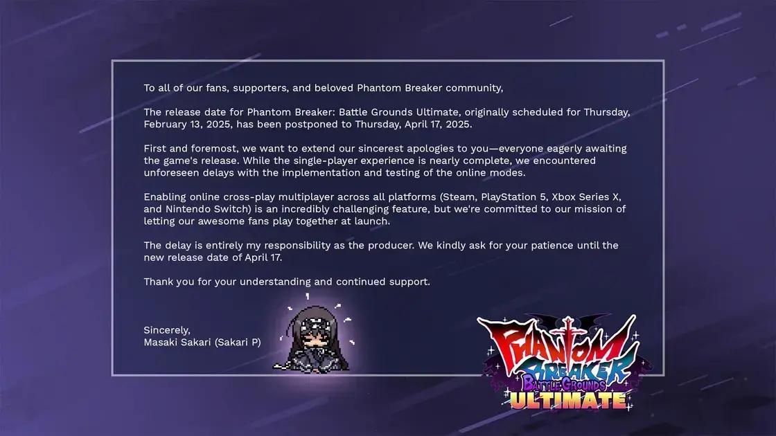 Phantom Breaker: Adiado para Abril de 2025 - O que Esperar?