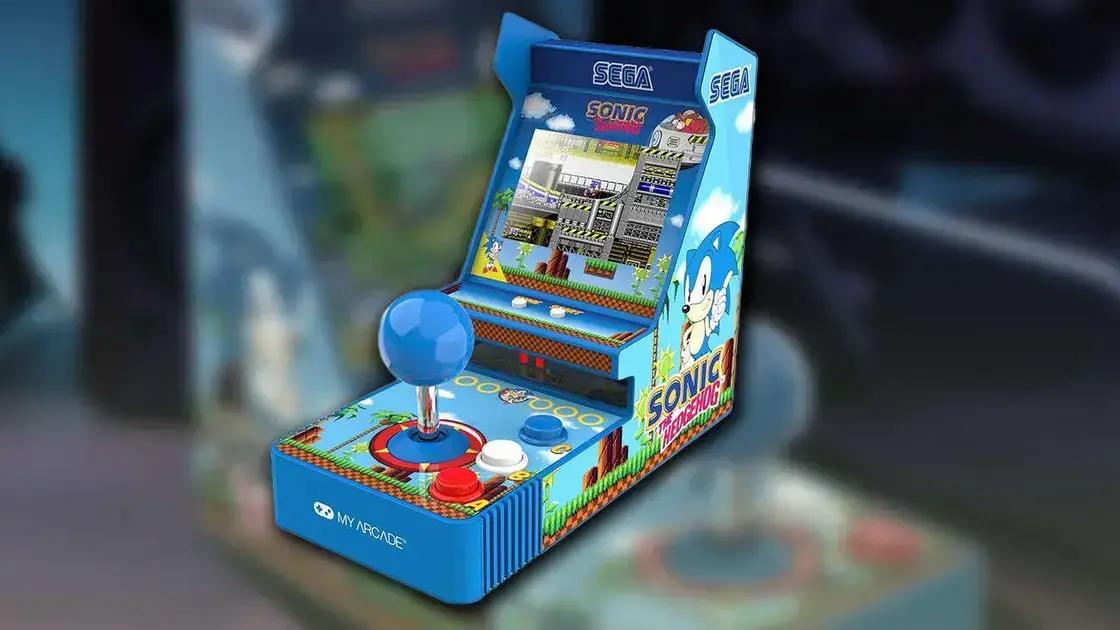 Sonic the Hedgehog ganha mini gabinete arcade da My Arcade