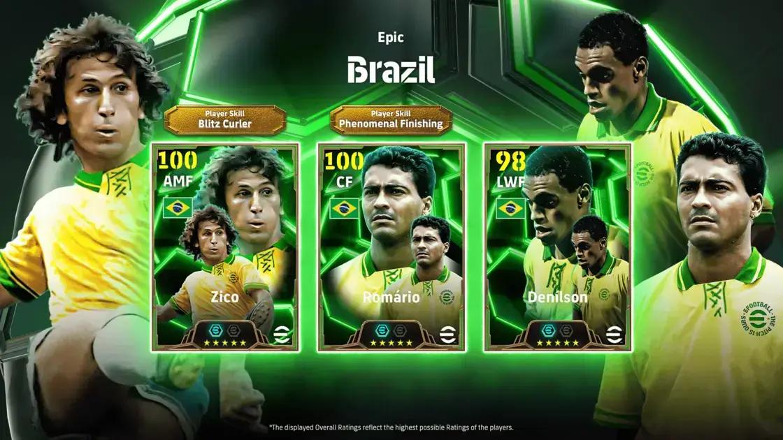 Zico, Romário e Denilson: Joga Bonito no eFootball 2025